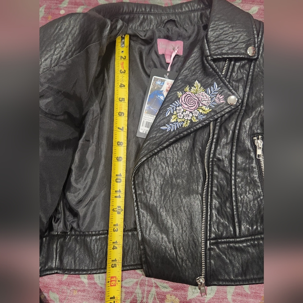Dolls Kill Floral Embroidered Moto Jacket - Picture 4 of 9